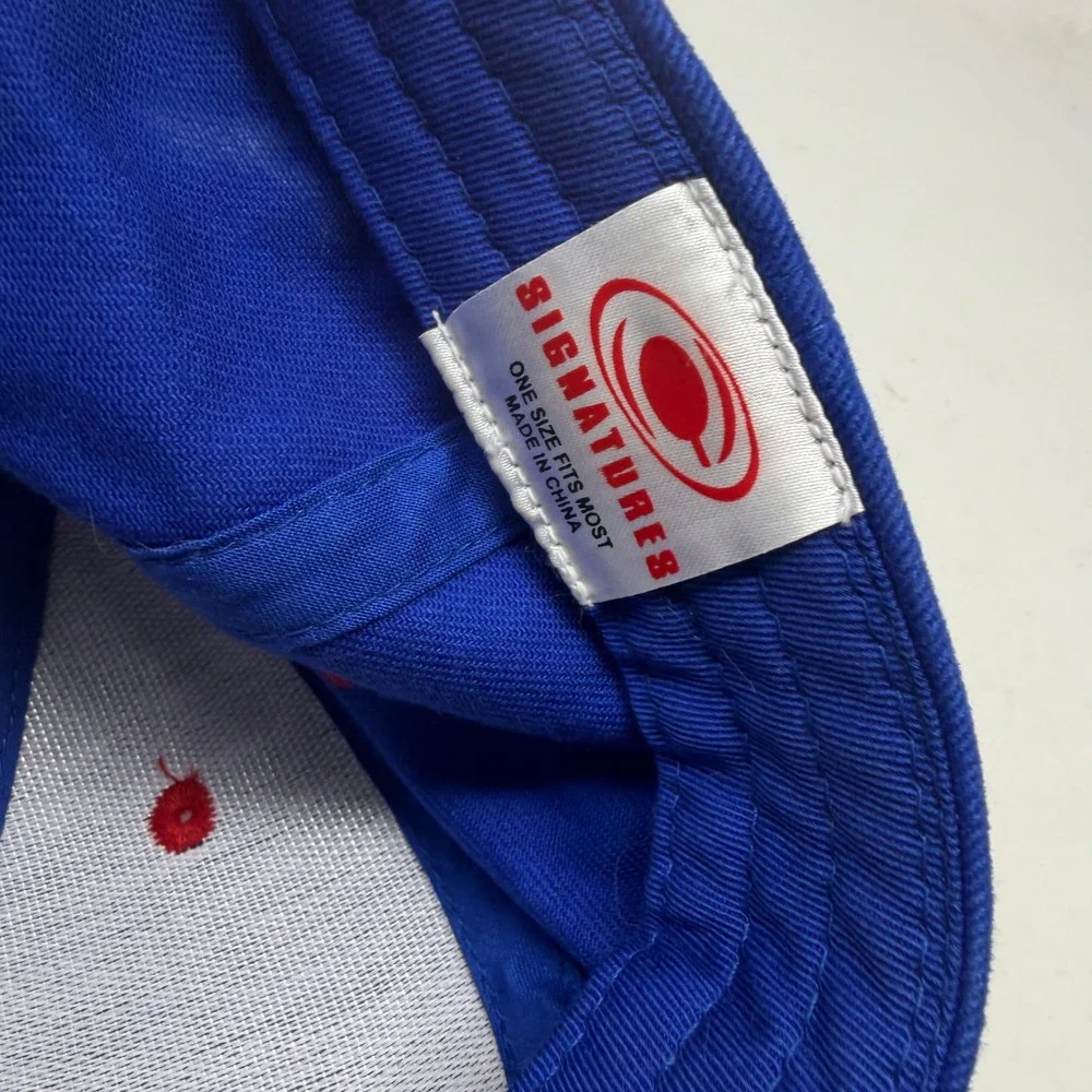 Kansas Jayhawks Hat Mens OSFA Blue NCAA Basketball Signatures EUC